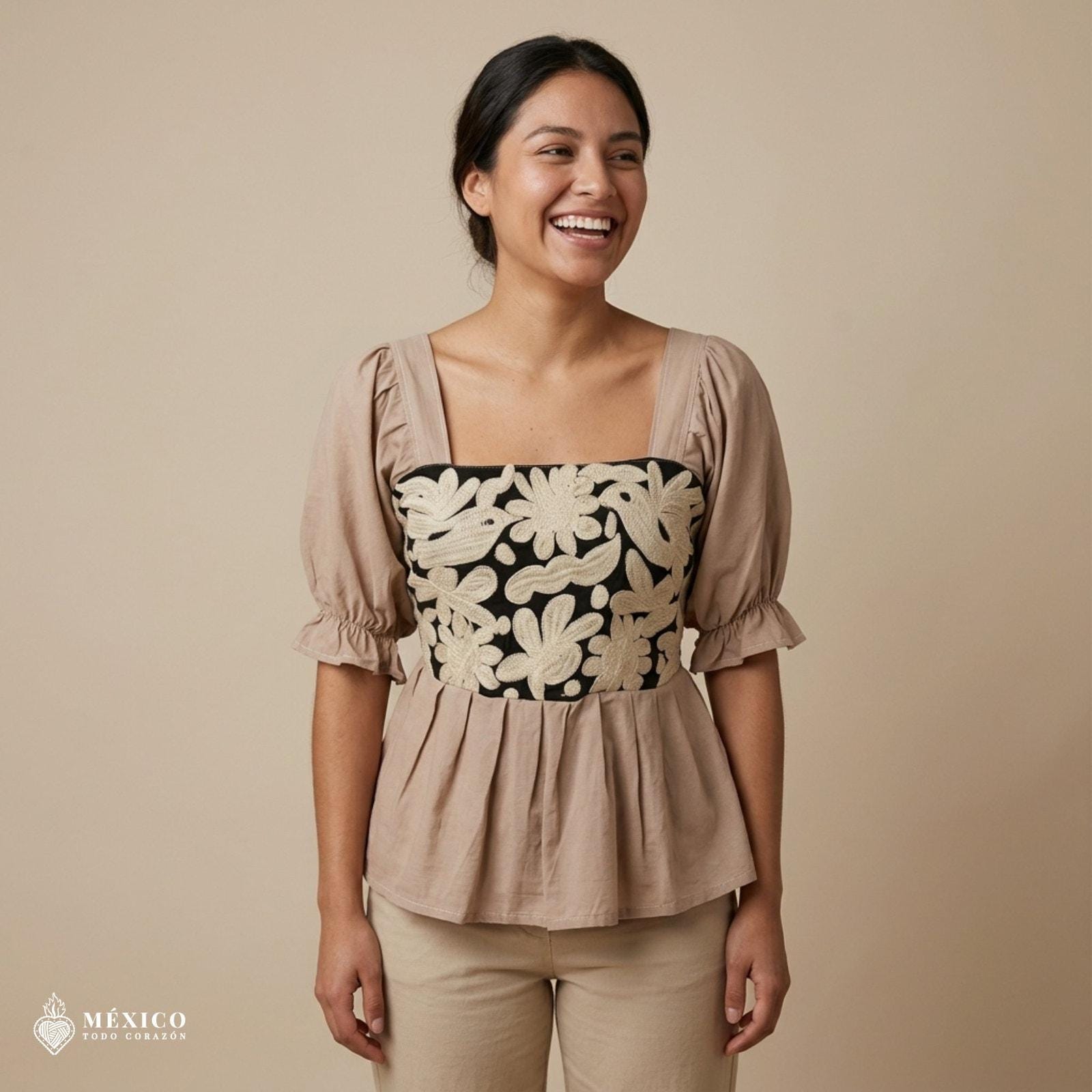 Embroidered Peplum Top - Etsy