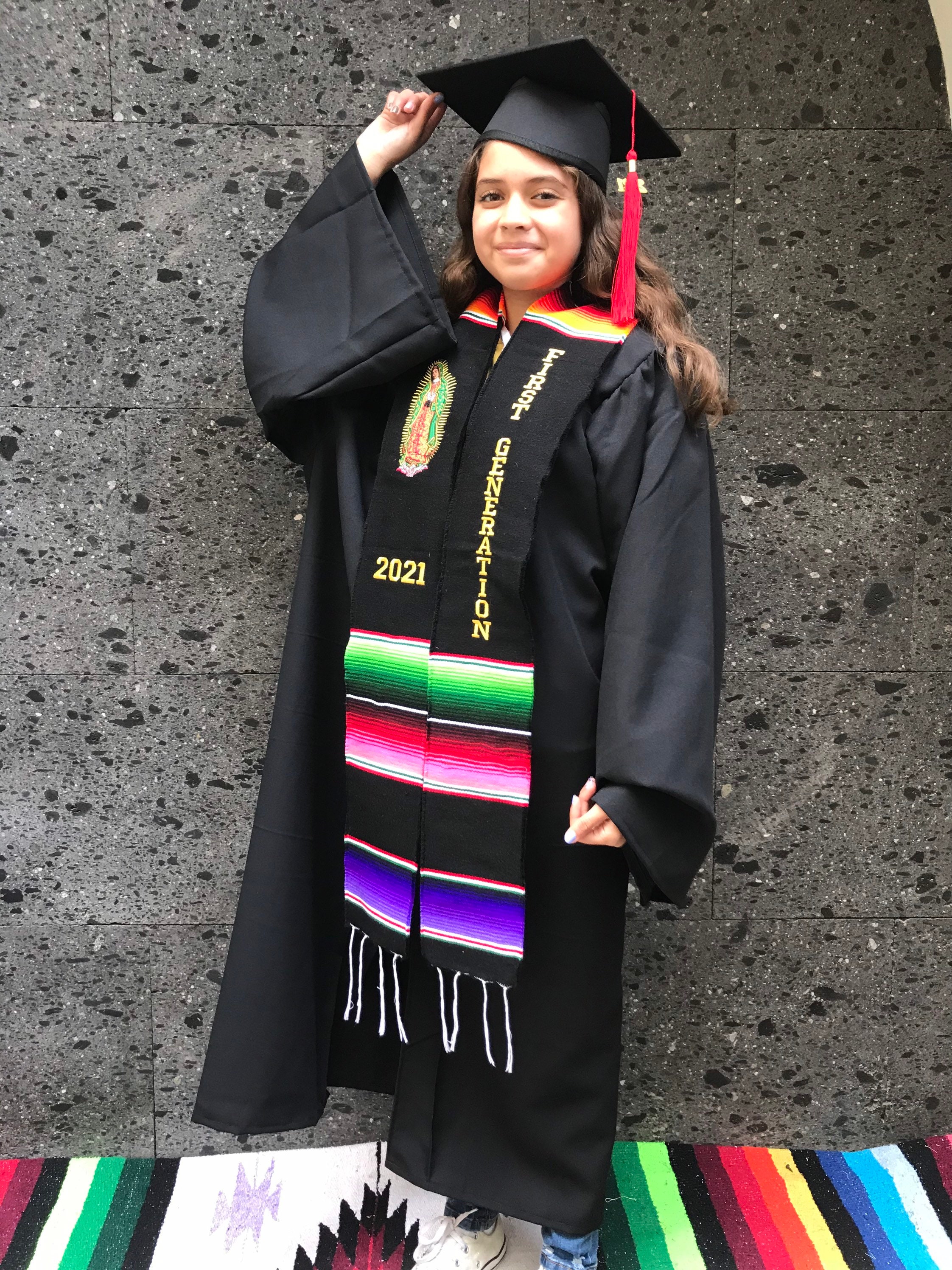 Graduation Mexican sash stole class of 2020 RED   ships 1 buss days   gold letters only at this time  FREE shipping  CUSTOM personalized