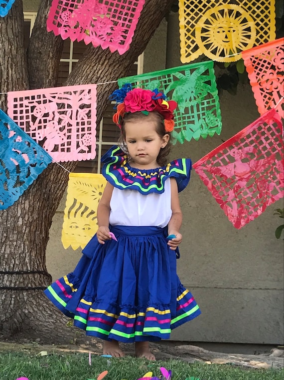 Vestido de niñas mexicanas talla 0 Color - Etsy España