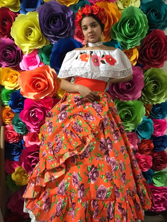 Mexican SKIRT ONLY Day of the Dead Revolutionary Adelita - Etsy