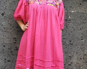 sachin and babi light blue dress Traditional Mexican Pink Handmade Double Skirt