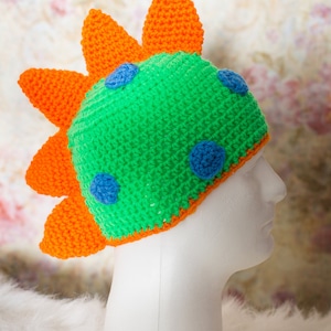 Crochet dinosaur hat, Dinosaur costume hat