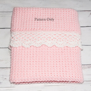 Patrón de manta de bebé a crochet, Descarga digital