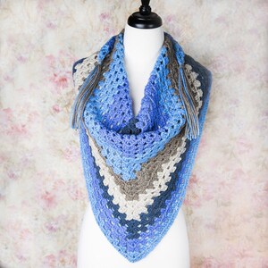 Crochet triangle scarf, Knit scarf, Gift for her