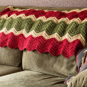 Crochet blanket, Rustic lodge throw blanket