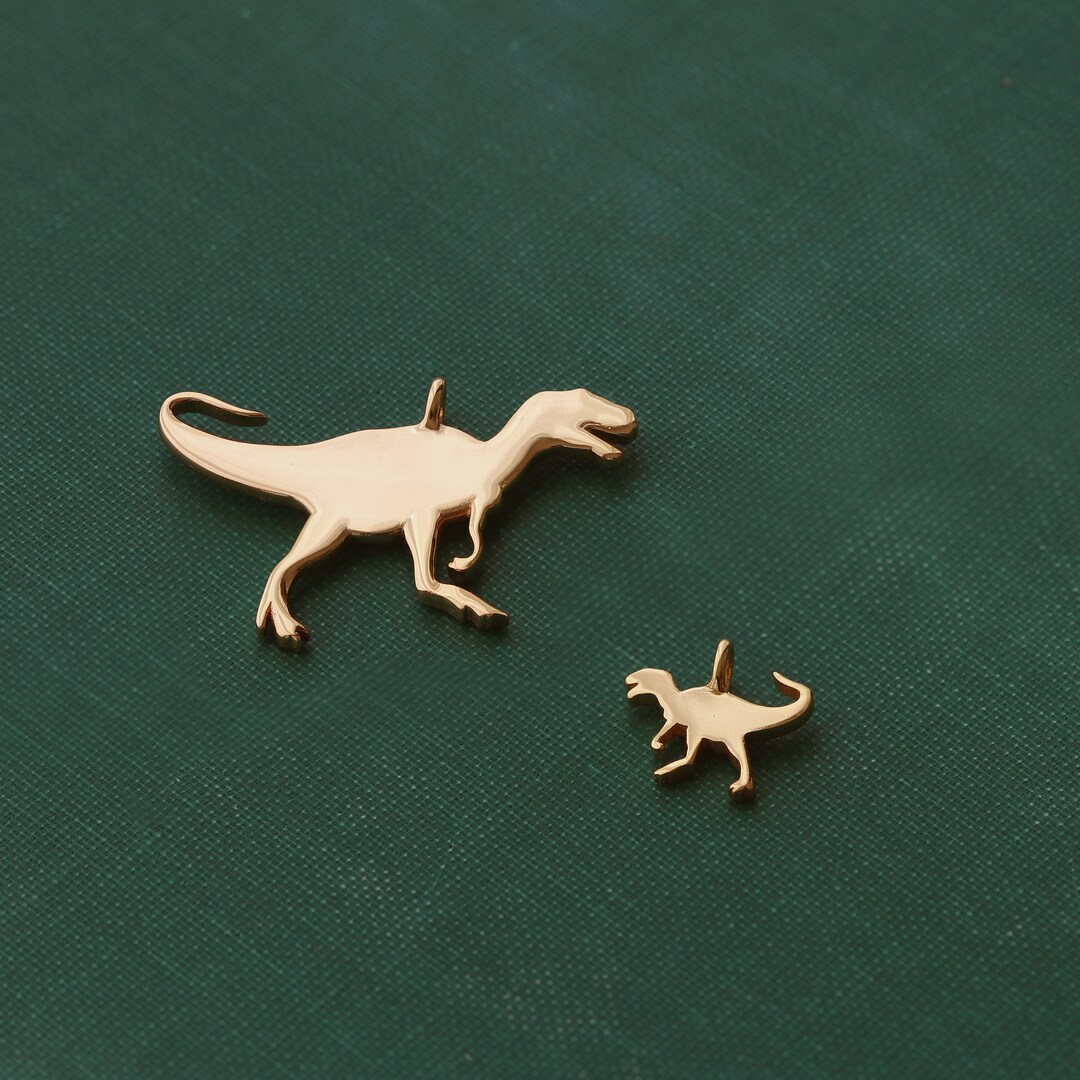Roaring Dino Leather Charm In Green