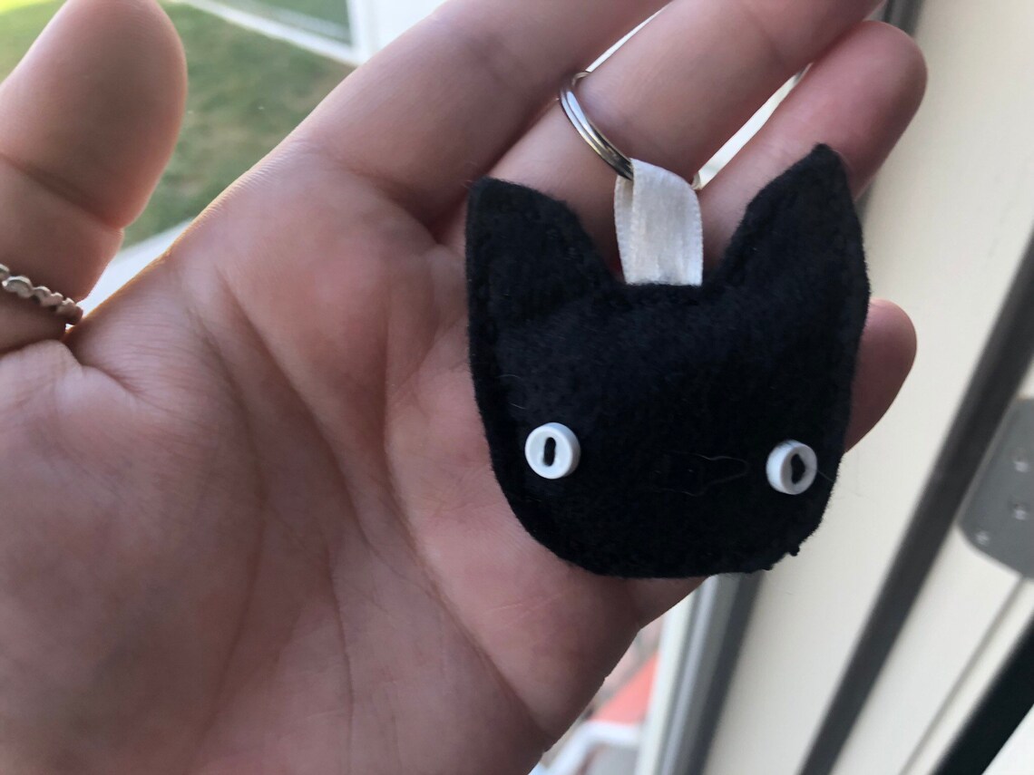Black Cat Keychain/ Halloween Keychain/ Fall Keychain/ Autumn Etsy