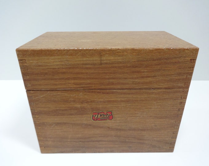 Wood Recipe Box, Wooden Recipe Box, Weis Box, Recipe Box, Wood File Box