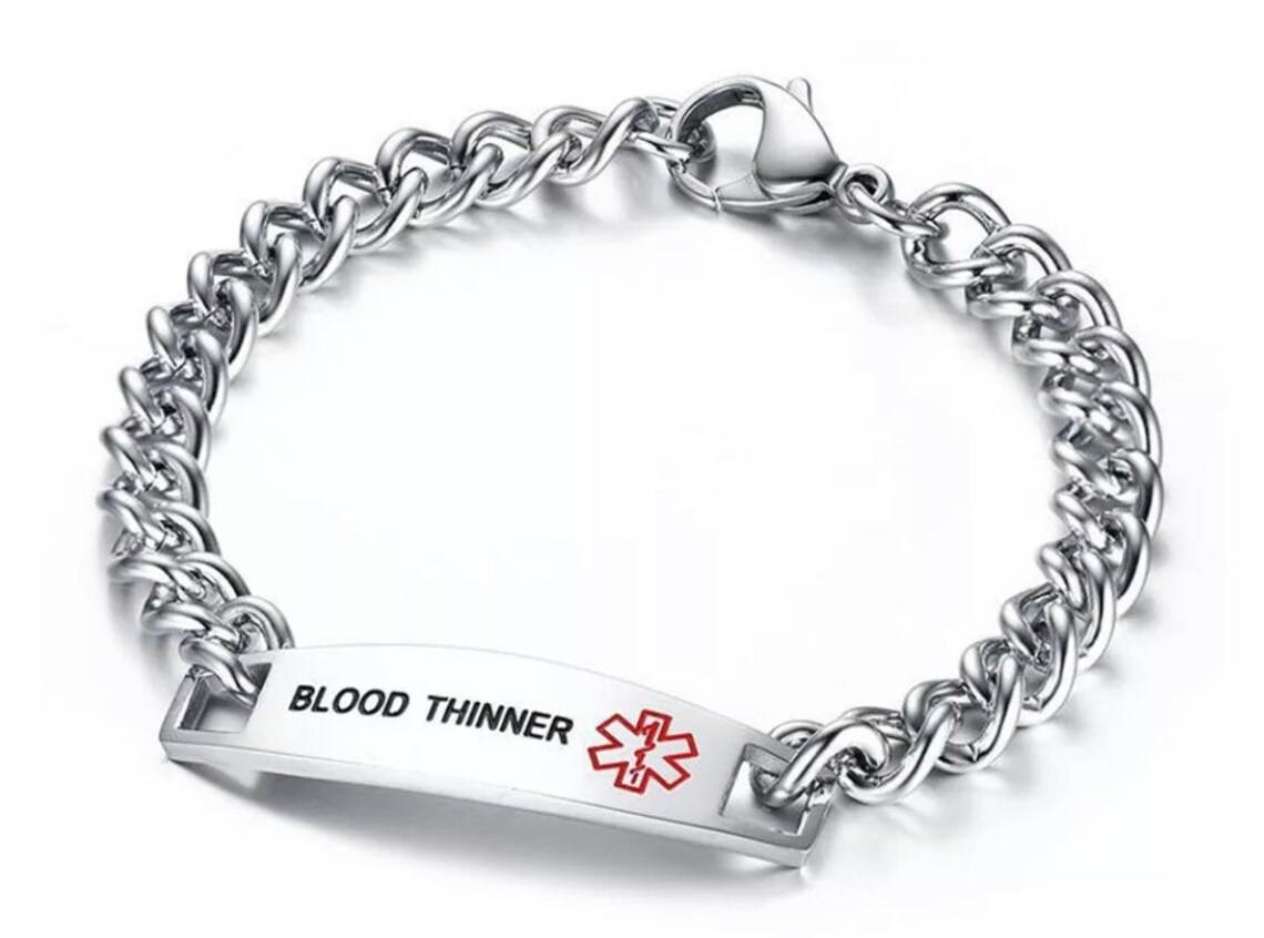 8.7 Blood thinner Medical Alert Bracelet Etsy