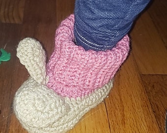 Cute Crochet Easter Bunny Booties PDF