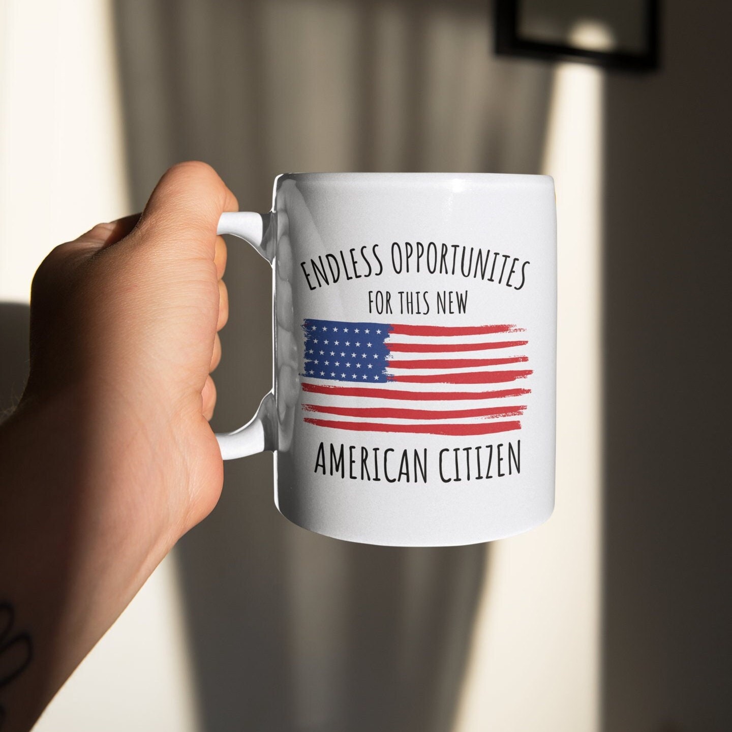US Citizenship Gifts for Women and Men, New America Citizenship, New US Citizen Path, Coffee Tea Mug Cup for US Citizen