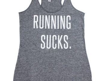 Camisa de corrida. Tanque em execução. Roupas de exercício físico. Correr é uma droga atlética regata cinza triblend racerback. regata fitness. regata de treino.