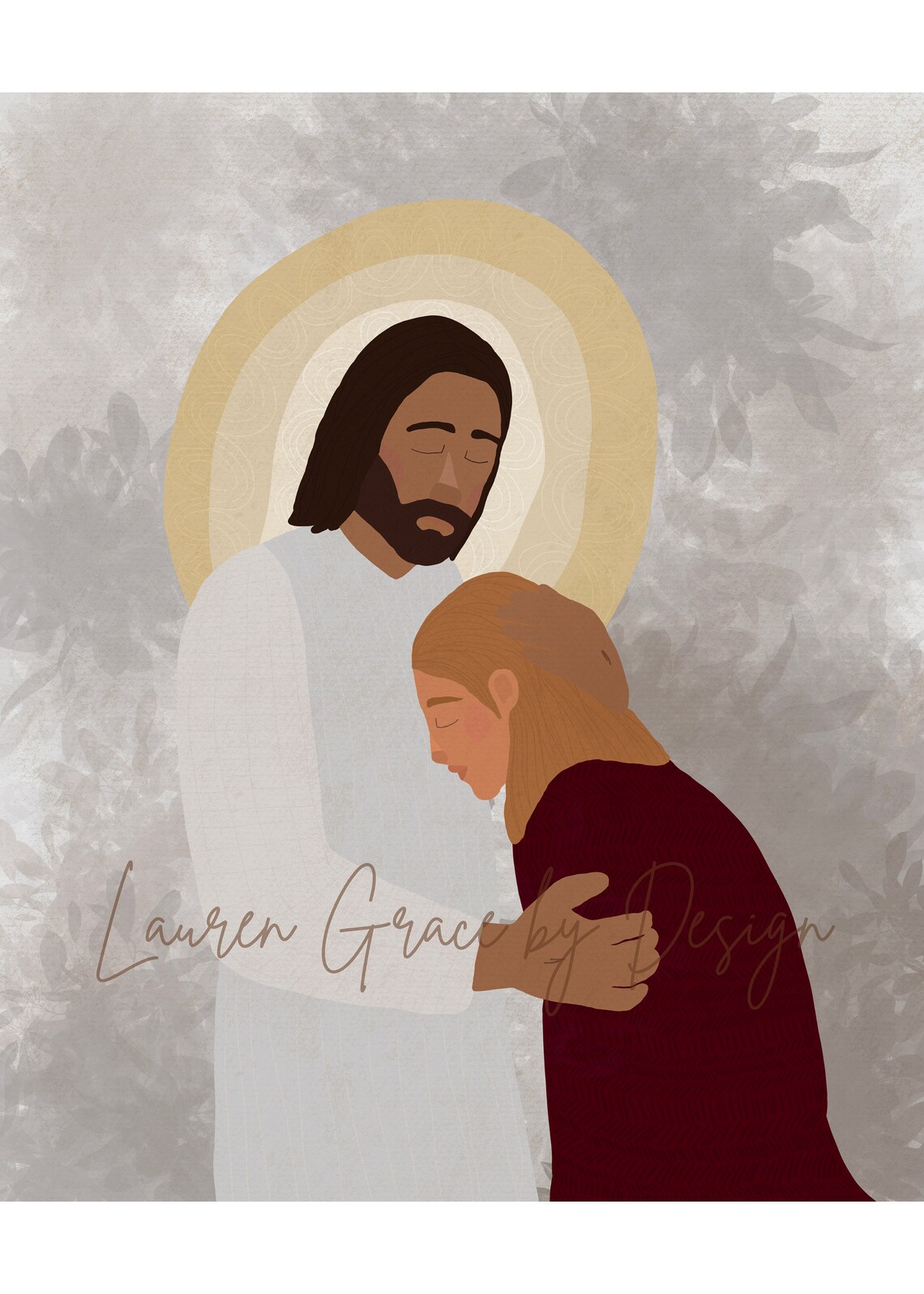 The Comforter Paintings of Christ Illustrations of Christ Etsy