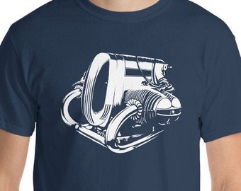 Men's BMW airhead engine navy blue shirt motorcycle motor r100 r90 r80 r75 r65 r60 r50