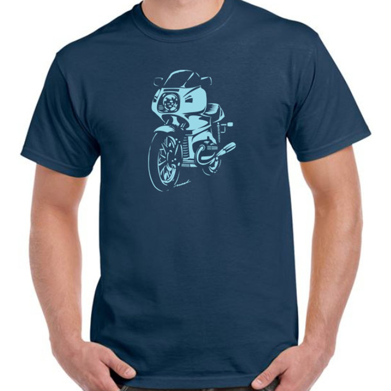 Maglietta Motociclista Cotone T-shirt Nera AIRHEAD Per Moto BMW - Boxer Twin R65 R75 R1200GS R1200RT - Cotone 100% Cotone 100% Motociclista - Foto 4