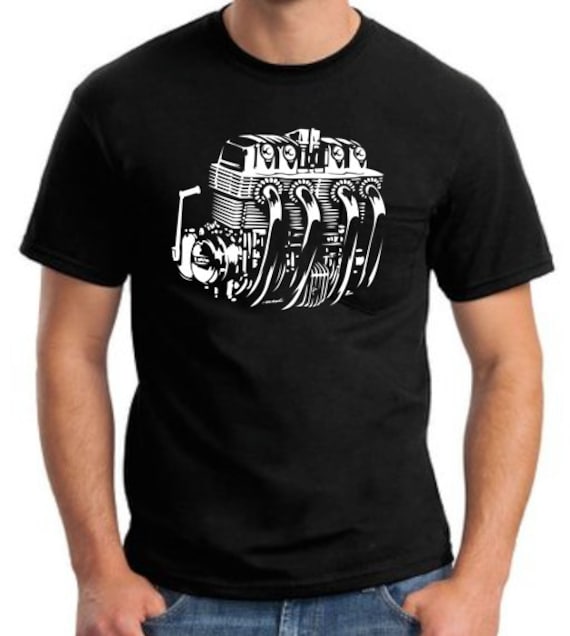Buy Men's CB750 Honda Motorcycle Engine Shirt Online in India - Main Image