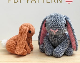 Lop Bunny Rabbit Amigurumi Crochet Pattern