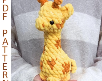 No-Sew Chunky Giraffe Amigurumi Crochet Pattern