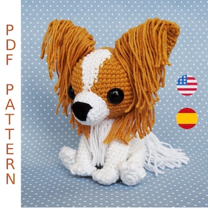 Papillon Dog Amigurumi Crochet Pattern