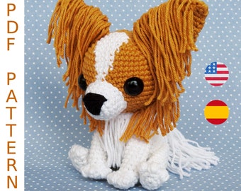 Papillon Dog Amigurumi Crochet Pattern
