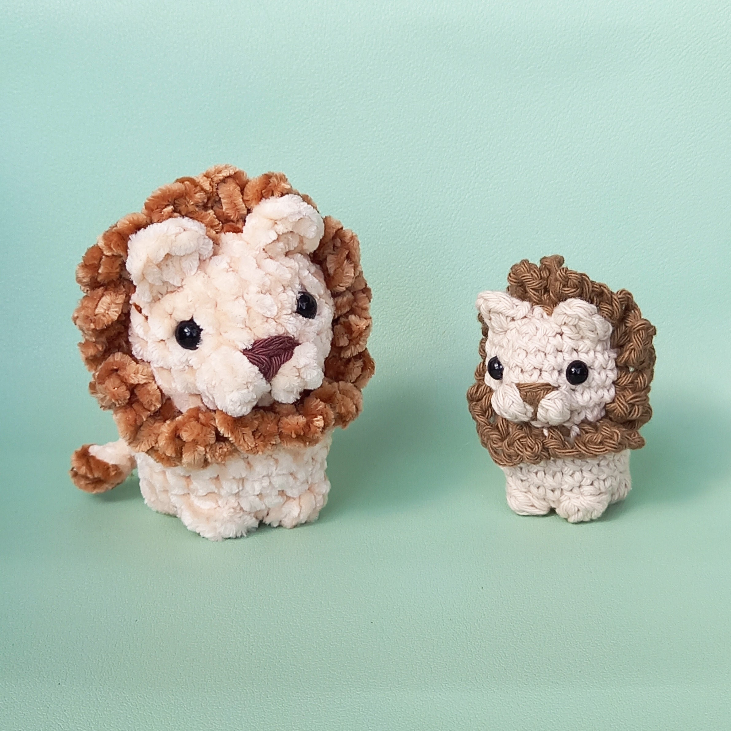 縫わないチャンキーライオン編みぐるみかぎ針編みパターン - Etsy 日本