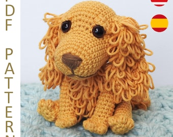 Cocker Spaniel Dog Amigurumi Crochet Pattern