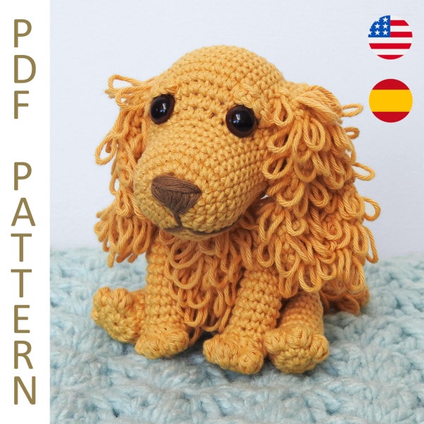 Modèle au crochet pour chien cocker spaniel amigurumi