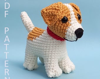 Jack Russell Crochet Pattern - Amigurumi Puppy