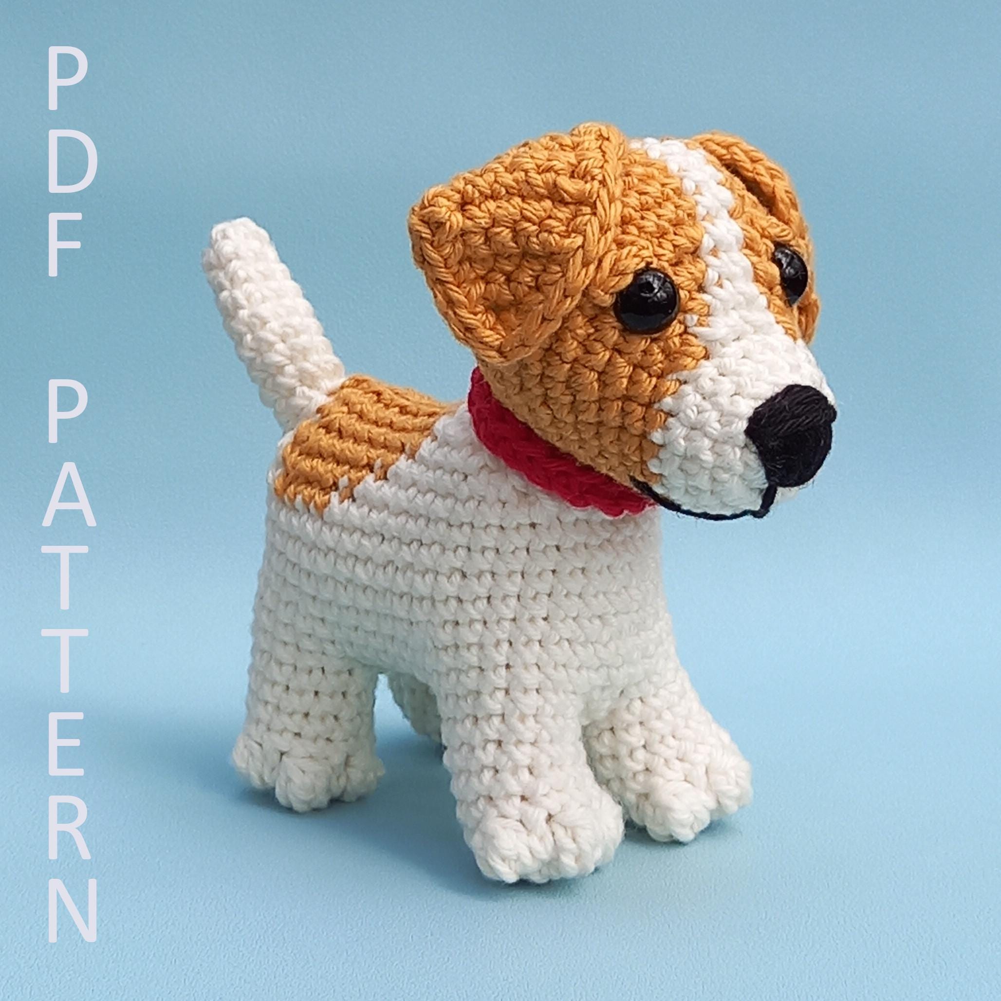 ジャックラッセルのかぎ針編みパターン - 編みぐるみの子犬 - Etsy 日本