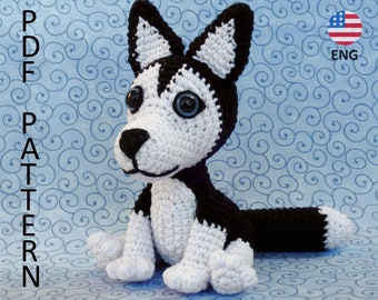 Husky Dog Amigurumi Crochet Pattern