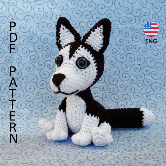 ハスキー犬のあみぐるみかぎ針編みパターン - Etsy 日本