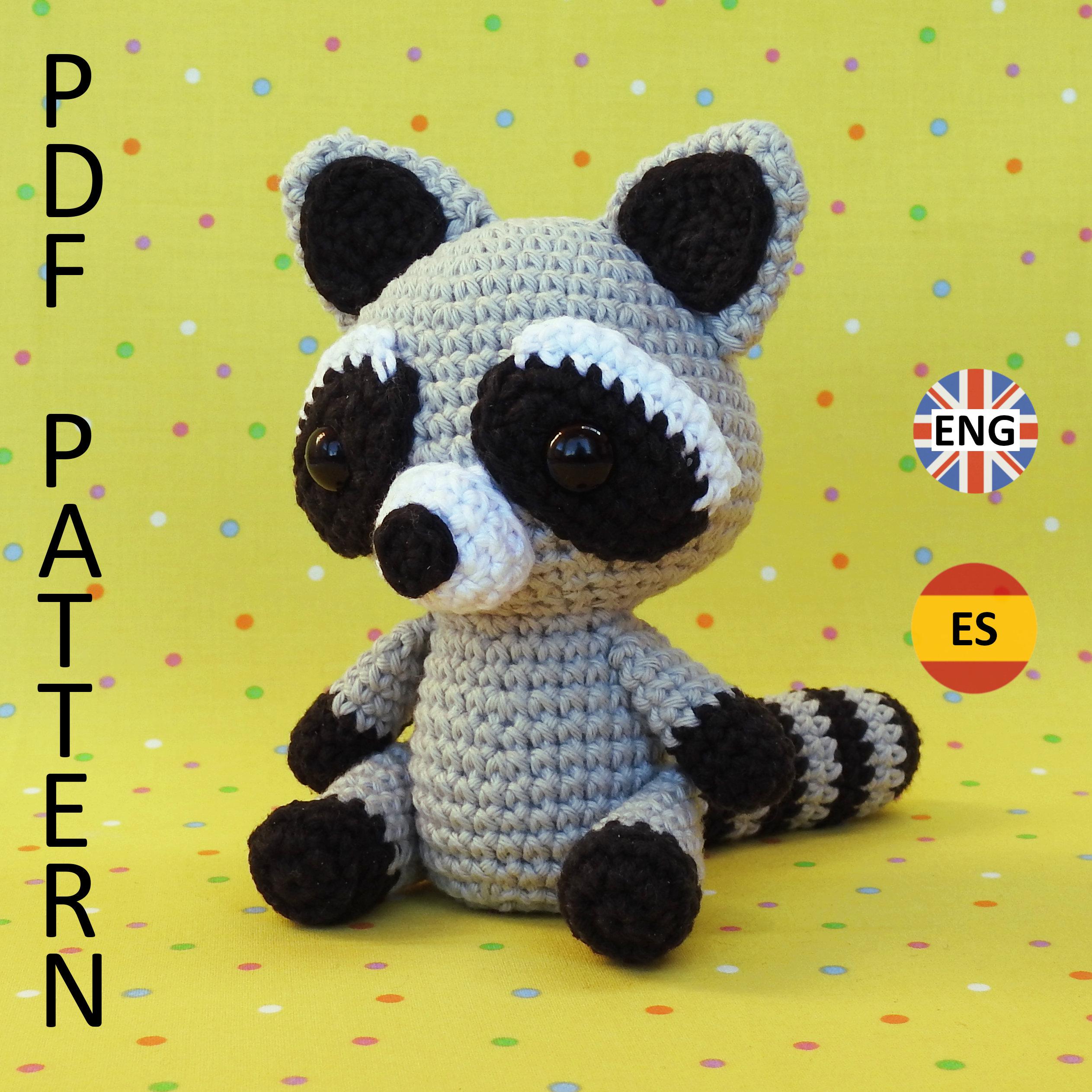 38 Racoon Crochet Patterns for Woodland Amigurumi, Hats, Appliques, and Cozy Handmade... 3 Raccoon Amigurumi Crochet