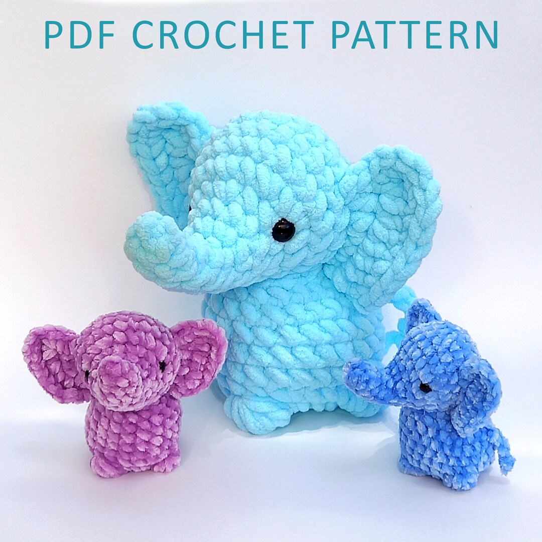 Low Sew Elephant Amigurumi Crochet Pattern - Etsy