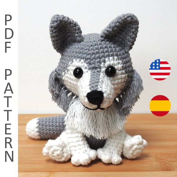 Patron de loup amigurumi au crochet