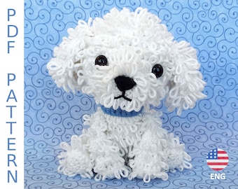 Bichon Frise Maltese Dog Amigurumi Crochet Pattern