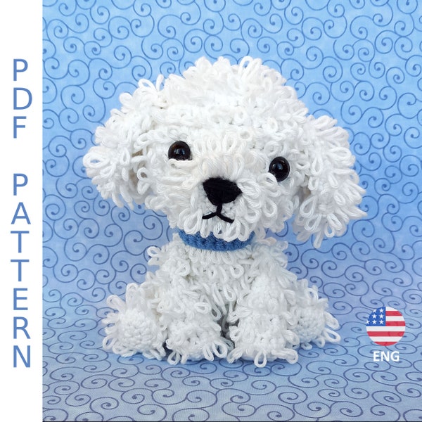 Bichon Frise Maltese Dog Amigurumi Crochet Pattern