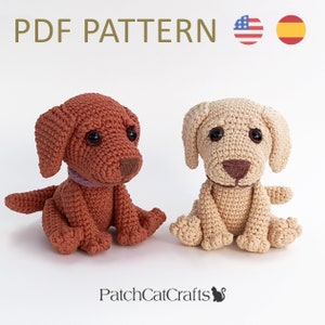 Labrador Dog Amigurumi Crochet Pattern - Labrador Retriever Puppy