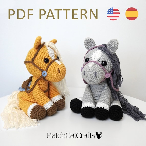 馬のあみぐるみかぎ針編みパターン - Etsy 日本