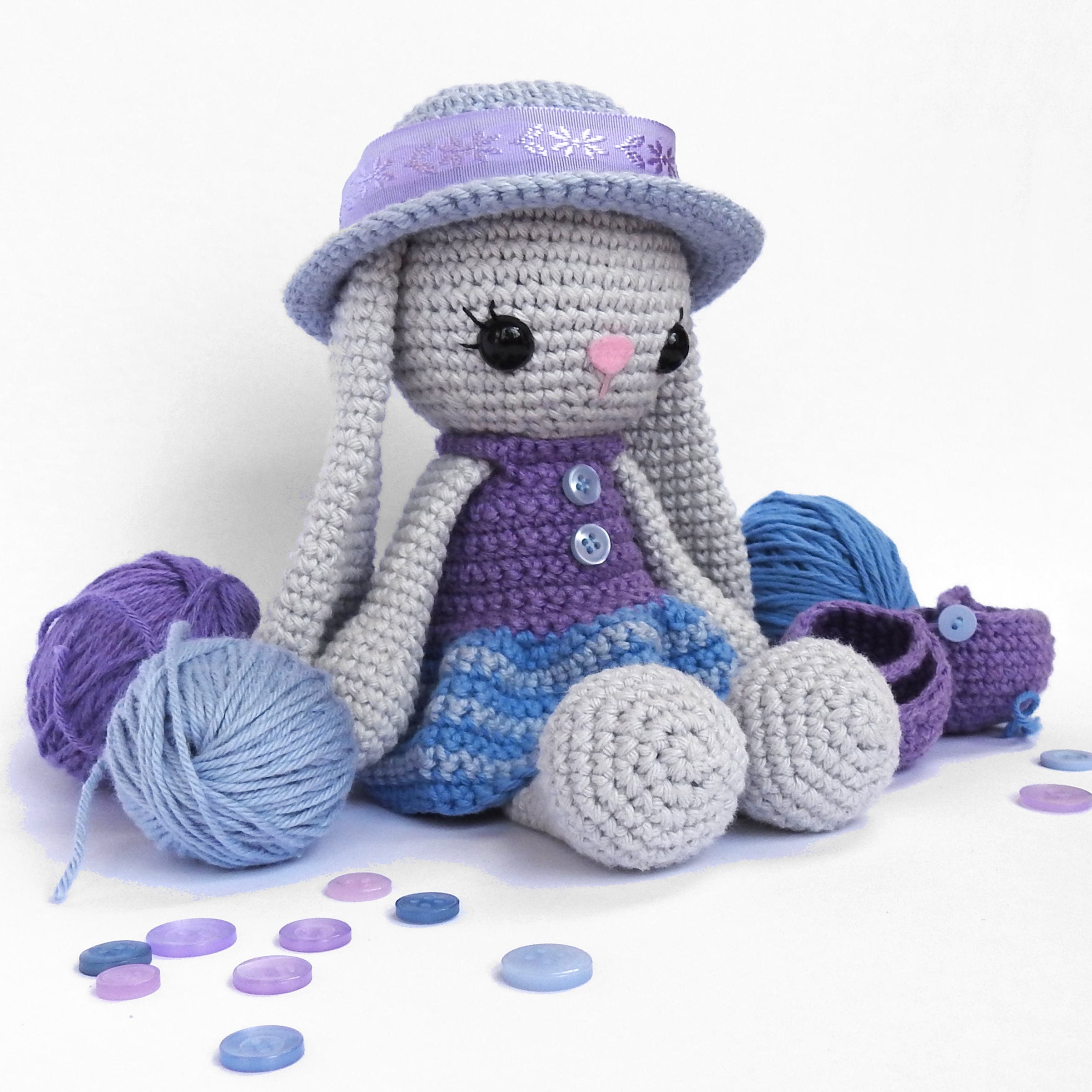 Bunny Rabbit Amigurumi Crochet Pattern - Dress up Doll With Bunny Rabbit Amigurumi Crochet Pattern - Dress up Doll With