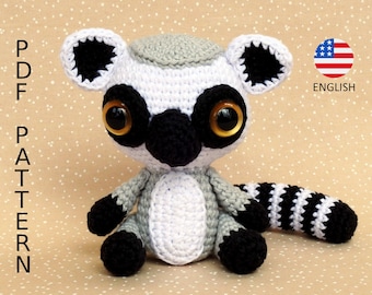 Lemur Amigurumi Crochet Pattern