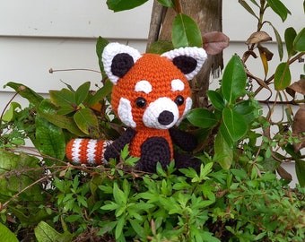 レッサーパンダのあみぐるみかぎ針編みパターン - Etsy 日本