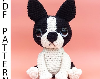 Boston Terrier Dog Crochet Pattern - Bulldog