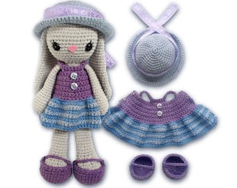 Clothes Pattern for Bunny - Dress, Hat & Shoes