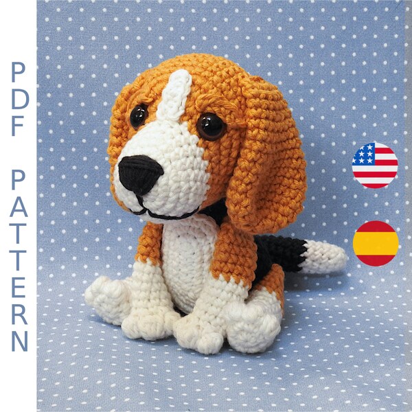 Patron au crochet pour chien Beagle Amigurumi