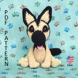 German Shepherd Dog Amigurumi Crochet Pattern