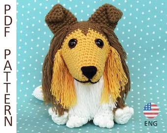 Rough Collie Amigurumi Crochet Pattern