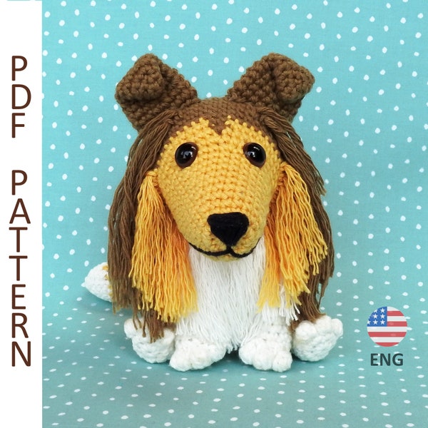 Modèle de crochet Amigurumi Rough Collie