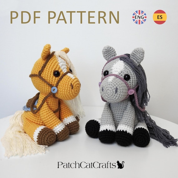 馬のあみぐるみかぎ針編みパターン - Etsy 日本