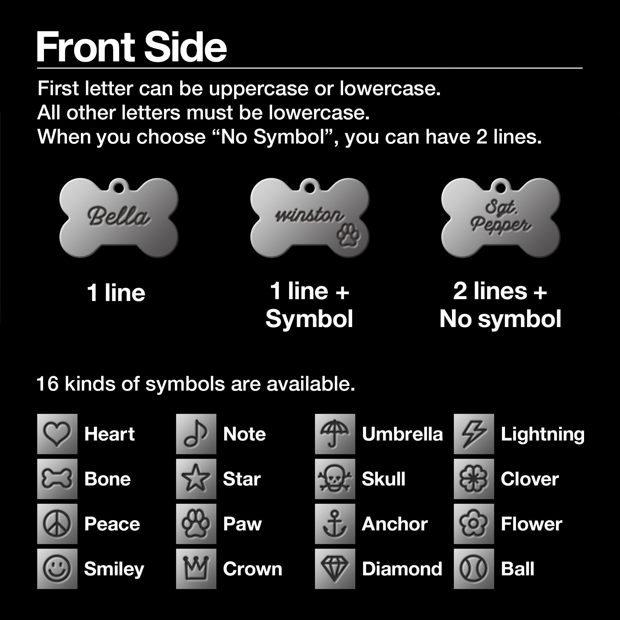 Dog Tag Script Font Bone Dog Tag Nickel Dog Tag Pet ID Etsy