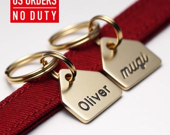 Placa para gato: placa de latón personalizada, placa de identificación grabada, placa pequeña para gatos, placa diminuta para perros, miniplaca para regalo.